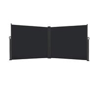 Store latéral extensible 160 x 600 cm - Coupe-vent pour balcon, terrasse, jardin - Solution d'ombrage grise pour l'extérieur
