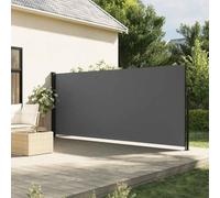 Store Latéral Extensible Anthracite, Brise Vue Rétractable en Polyester Imperméable UV, Auvent de Terrasse avec Montage Facile, Store Enrouleur Extérieur pour Balcon/Jardin, 160 x 600 cm