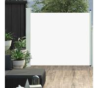 Store Latéral Extensible,Brise Vue Rétractable en Polyester Résistant UV,Auvent de Terrasse avec Rétraction Automatique,Socle en Fer Robust,Protection Contre Soleil et Vent,Crème,100 x 300 cm