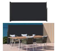 Store Latéral Extensible en Aluminium,Brise Vue Rétractable,Paravent Extérieur,Protection de l'intimité et du Vent,Vue Pare-Soleil,Auvent Latéral pour Balcon,Terrasse,Jardin,1.8x3m,Anthracite