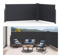 Store Latéral Extensible en Aluminium,Brise Vue Rétractable,Paravent Extérieur,Protection de l'intimité et du Vent,Vue Pare-Soleil,Auvent Latéral pour Balcon,Terrasse,Jardin,2x6m,Anthracite