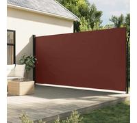 Store latéral extensible marron, 200 x 600 cm, résistant aux intempéries, pour l'extérieur, brise-vue, robuste, protection solaire, pour balcon, jardin, intimité