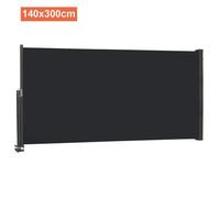Store latéral extensible UISEBRT 140 x 300cm - Anthracite - Protection contre le vent et le soleil