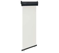 Store Latéral Extérieur Rétractable, 65x250 cm Crème, Brise Vue et Pare-Soleil, Toile Polyester Résistante aux UV, Store Enrouleur Extérieur avec Cadre Acier, Auvent de Terrasse, Montage Mur/Plafond