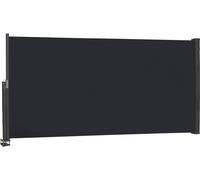 Store latéral Marquises 100x300cm Balcon Protection visuelle extensible Store latéral 100% polyester Support en aluminium Paroi de protection visuelle avec poignée Anthracite CEEDIR