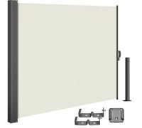 Casaria® Paravent extérieur rétractable 160x300cm Brise-Vue crème Auvent Opaque Store latéral Balcon Jardin