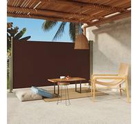 Store latéral rétractable - 170 x 300 cm - Marron - Protection UV - Imperméable - Fermeture automatique - Pour terrasse et balcon