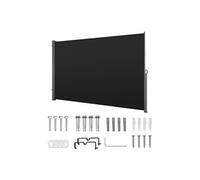 Store latéral rétractable 180x300 cm Noir polyester