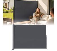 Store latéral rétractable - Paravent pliable - Imperméable et résistant aux UV - Pour jardin, balcon, piscine et terrasse - 200 x 600 cm