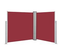 Store latéral rétractable - Rouge - 140 x 600 cm - Pour extérieur, terrasse, balcon - Pour meubles de jardin et d'intérieur - Résistant aux intempéries
