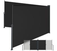 Store latéral - TECTAKE - Store latéral double extensible mécanisme automatique en polyester enduite 600 x 9 x 180 cm - Noir