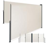 store latéral - TECTAKE - store latéral extensible STORE LATÉRAL DOUBLE EXTENSIBLE, résistant aux intempéries, 180 x 600 cm - beige