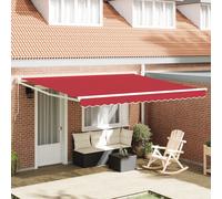 Store Manuel Rétractable Vidaxl Rouge 400x300 Cm, Tissu De Remplacement Pour Store Vidaxl 4x3 M Rouge