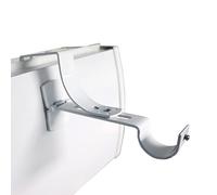 Store & Menuiserie 2.0 Lot de 2 Supports de Tringle à Rideaux Geko Blanc résistant sans perçage pour Coffre de volet Roulant à rainure diamètre 28 mm - sans adhésif - Fixation réglable