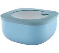 Store&more Kitchen Active Design Contenitori Ermetici Bassi Pour Réfrigérateur/Congélateur/Micro-Ondes (M), 16 X 16 X 7,8 Cm, Bleu (Bleu Moyen Mat)