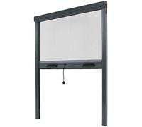 Store Moustiquaire ALU recoupable - L100 x H160cm - Gris Anthracite