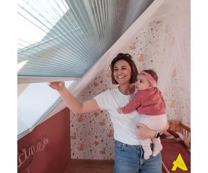 Store moustiquaire Avosdim pour fenêtre de Toit, recoupable Hauteur et Largeur (L1200 x H1600 mm)