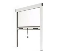 Store moustiquaire fenêtre alu recoupable (largeur x hauteur) -protection insecte ajustable (Blanc, 1250 mm x 1600 mm)