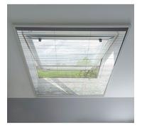 Store Moustiquaire Plissée pour Fenêtre de Toit Velux L140 x H170cm - Facile à Installer - Fixations Incluses