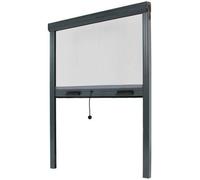 Store Moustiquaire Recoupable Alu - AVOSDIM - L 80 x H 130 cm - Gris - Anti-Insectes