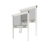Store Moustiquaire Recoupable Alu - L 150 x H 160 cm - Blanc - Lot 2