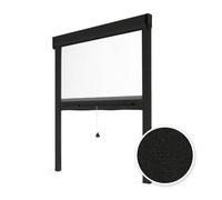 Store moustiquaire enroulable fenêtre LUXE ALU - Noir RAL9011 - L1200 x H2200mm
