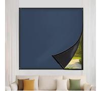 Store Occultant 90 x 135 cm, Portable, Protection Soleil, Imperméable, Ajustable et Amovible Store Occultant Fenêtre Stores avec Ruban adhésif pour Grenier, Bleu