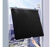 Store occultant à Ventouse-sans perçage-Protection UV-Occultant-Rétractable,écrans d'intimité intérieurs,d'Isolation,Amovible - pour Chambre/Salon/Bureau/Salle de Bain/Cuisine/Voiture(58X125cm)