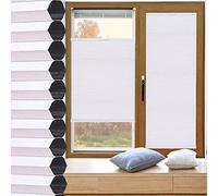Store occultant cellulaire plissé sans perçage, imperméable et réduction du bruit - Blanc - 120 x 150 cm pour un contrôle total de la lumière