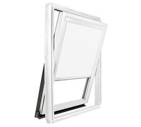 Store Occultant Compatible Velux ® - Dimension MK04 - ossature Blanche - Toile Blanc