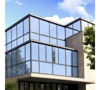 Store Occultant Fenetre 80 x 150 cm Film Adhesif Effet Miroir D'Intimité Filtre Fenetre Anti Regard Anti Chaleur UV Film Opaque pour Vitre pour Fenêtre Maison Bureau, Bleu Clair