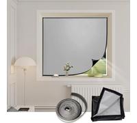Store Occultant Fenetre de Toit 80 x 90 cm, sans Perçage, Facile à Installer, 100% Occultant Protection Vie Privée Cuisine Stores Intérieurs avec Ruban Nano,pour Fenêtre, Gris