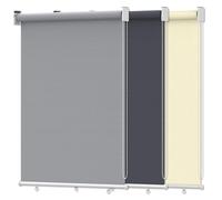 Store Occultant Opaque, Store Enrouleur Thermique Isolant, Rideau Occultant pour Portes et Fenêtres, Protection Intérieurs Solaire et Privée, Installation Simple, Gris, 140x140cm