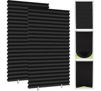 Store Occultant Plissé Sans Perçage, Lot De 2, 150x60cm, Avec Clips, Isolant Thermique, Pour Fenêtre Chambre Cuisine Salle De Bain