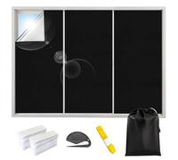 Store occultant pour fenêtre - 3 m x 1,45 m - Protection Solaire intérieure - sans perçage - Tissu Noir - avec Un mètre Ruban - Film occultant Thermique - Vendu au mètre - pour Chambre à Coucher