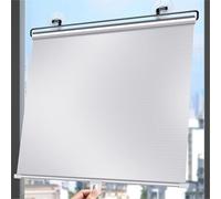 Store Occultant sans Perçage,Store Enrouleur Occultant à Ventouse Rideau Protection Solaire Isolation Thermique Tissu PVC imperméable pour Chambre/Salon/Bureau/Cuisine/Voiture,Amovible