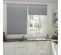 Store occultant TRMLBE 70x210cm sans percer Store extérieur avec 140cm de corde perlée Store à tirage latéral Store à enroulement pour fenêtre & porte, Gris