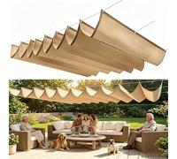 Store Ondulé Rétractable pour Pergola, Voile d'Ombrage Imperméable UV | Protection Solaire pour Pavillon Terrasse Jardin, Résistant Intempéries Habituelles,280 WxH 850 cm