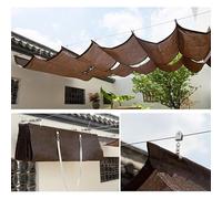 Store ondulé, Voile d'ombrage rétractable sur Mesure pour pergola, Respirant, filtrant la lumière, avec kit de Rails coulissants, Voile d'ombrage à Corde coulissante(W2.2*L7m/W7.22*L22.96ft)
