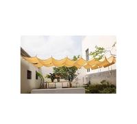 Store Pare-soleil Rétractable - Auvent Ondulé, Protection Anti-UV, Kit D'installation Inclus, Idéal Pour Patios, Cours Intérieures, Jardins Et Terrasses(Beige,2x7m)