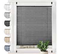 Store plissé Crush Sonello Klemmfix sans perçage 65cm x 160cm, Anthracite, Stores pour Les Portes et Les fenêtres, Opaque, Protection de la Vie privée, Protection Solaire,Store plissé prêt à l'emploi