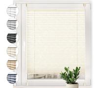 Store plissé Crush Sonello Klemmfix sans perçage 70cm x 160cm, Écru, Stores pour Les Portes et Les fenêtres, Opaque, Protection de la Vie privée, Protection Solaire, Store plissé prêt à l'emploi