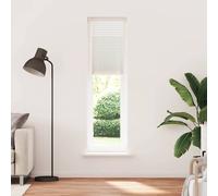 Store plissé en blanc 40 x 200cm avec cordon de traction barre en aluminium vida