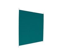Store Plissé Klemmfix 100x100 cm, Bleu Pétrole, Sans Perçage, Montage sur le