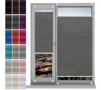 Store Plissé Klemmfix sans Perçage 88 x 135 cm, Protection de Privée, Protection Solaire, sans Perçag Stores Plissés, Store Protection Solaire, pour Fenêtres, Gris