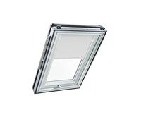 Store Plissé Originale Roto ZFA - Rail de Guidage Blanc - Plissé pour Fenêtres de Toit de la Série Designo R6/R8, i8 et Classic K 64/84 - Taille 065/118 | 06/11 - Couleur du Tissu Blanc