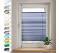 Store plissé Sonello Klemmfix sans perçage 40cm x 160cm, Bleu, Stores pour Les Portes et Les fenêtres, Opaque, Protection de la Vie privée, Protection Solaire, Store plissé prêt à l'emploi