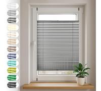 Store plissé Sonello Klemmfix sans perçage 50cm x 200cm, Anthracite, Stores pour Les Portes et Les fenêtres, Opaque, Protection de la Vie privée, Protection Solaire, Store plissé prêt à l'emploi