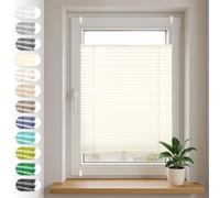 Store plissé Sonello Klemmfix sans perçage 75cm x 100cm, Crème Clair, Stores pour Les Portes et Les fenêtres, Opaque, Protection de la Vie privée, Protection Solaire, Store plissé prêt à l'emploi