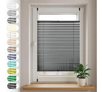 Store plissé Sonello Klemmfix sans perçage 85cm x 160cm, Noir, Stores pour Les Portes et Les fenêtres, Opaque, Protection de la Vie privée, Protection Solaire, Store plissé prêt à l'emploi, Enrouleur